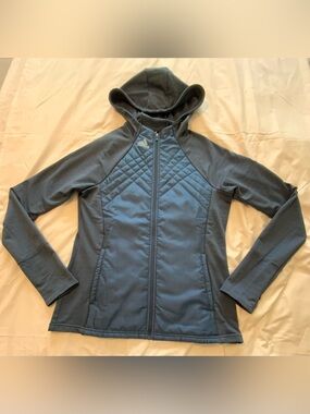 Adidas Womens Sports Performance Recycled Polyester Quilted Golf Jacket Full Zip